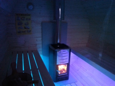 Fahrbare Sauna Innenansicht